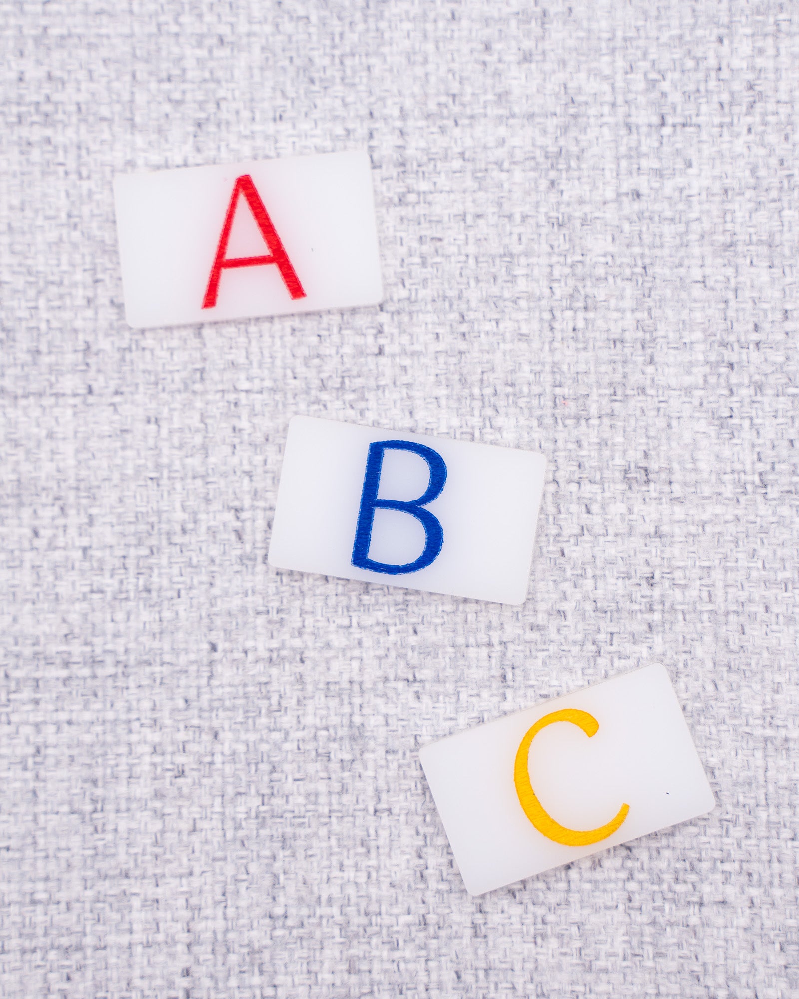 Camera Tags // White Acrylic