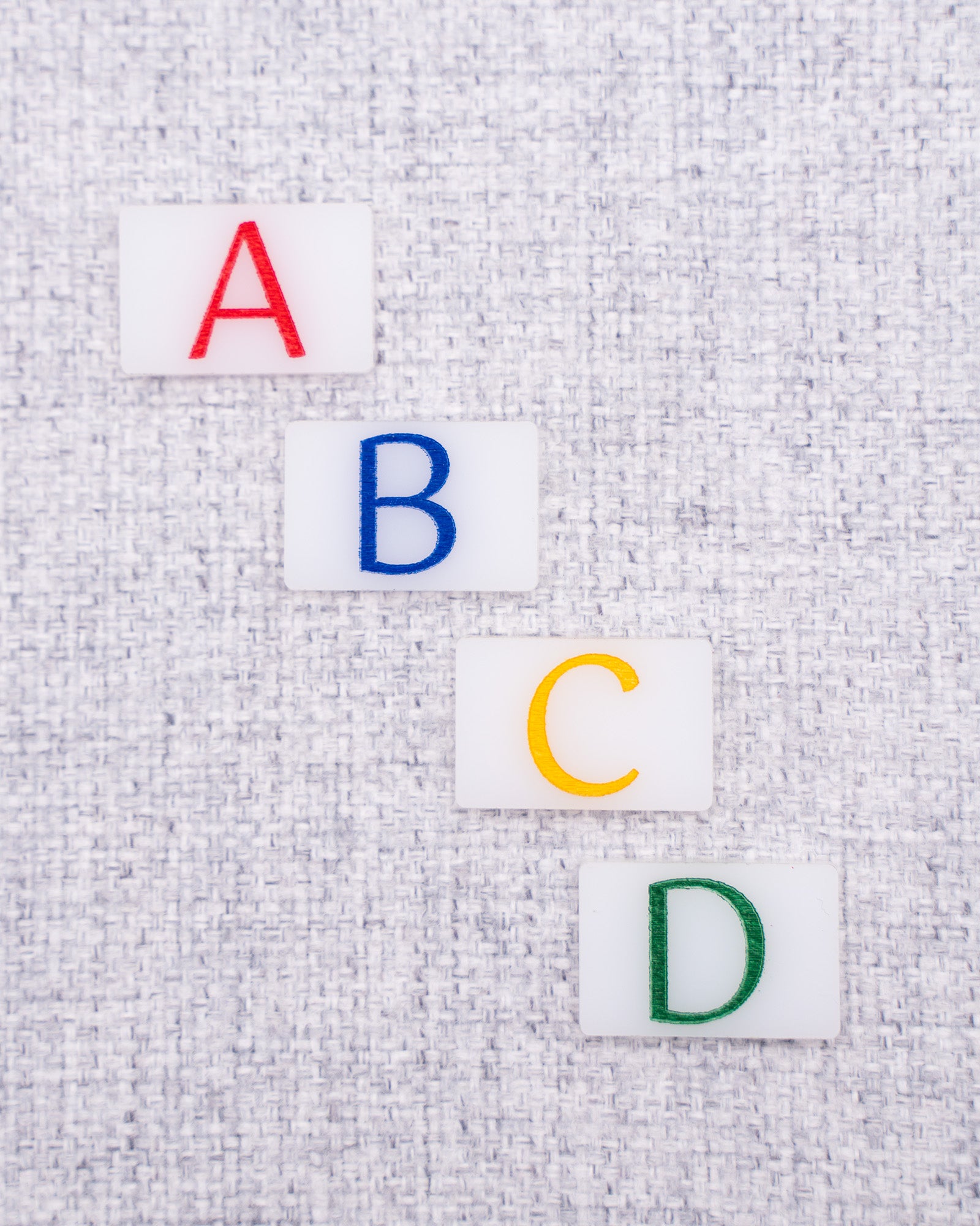 Camera Tags // White Acrylic