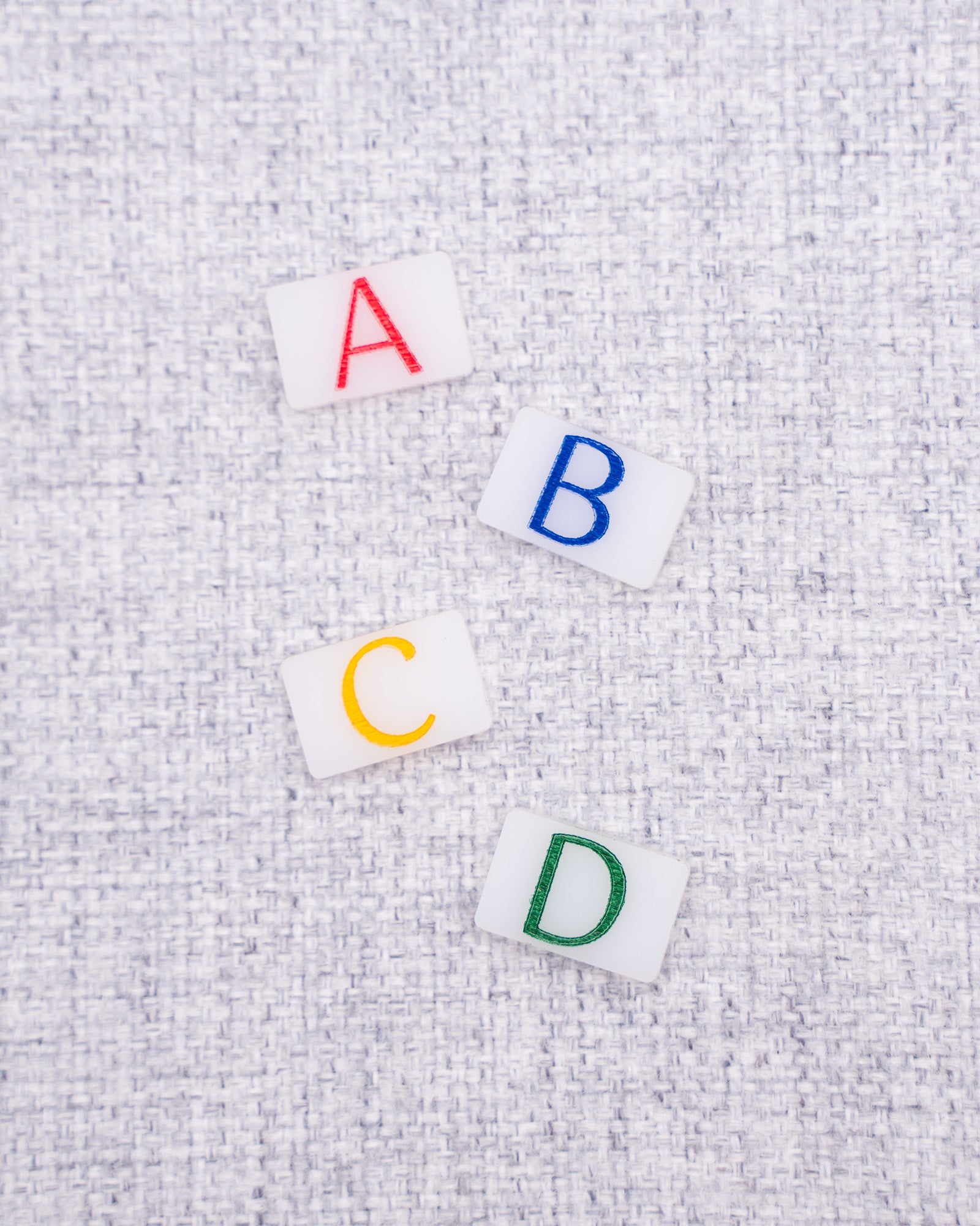 Camera Tags // White Acrylic