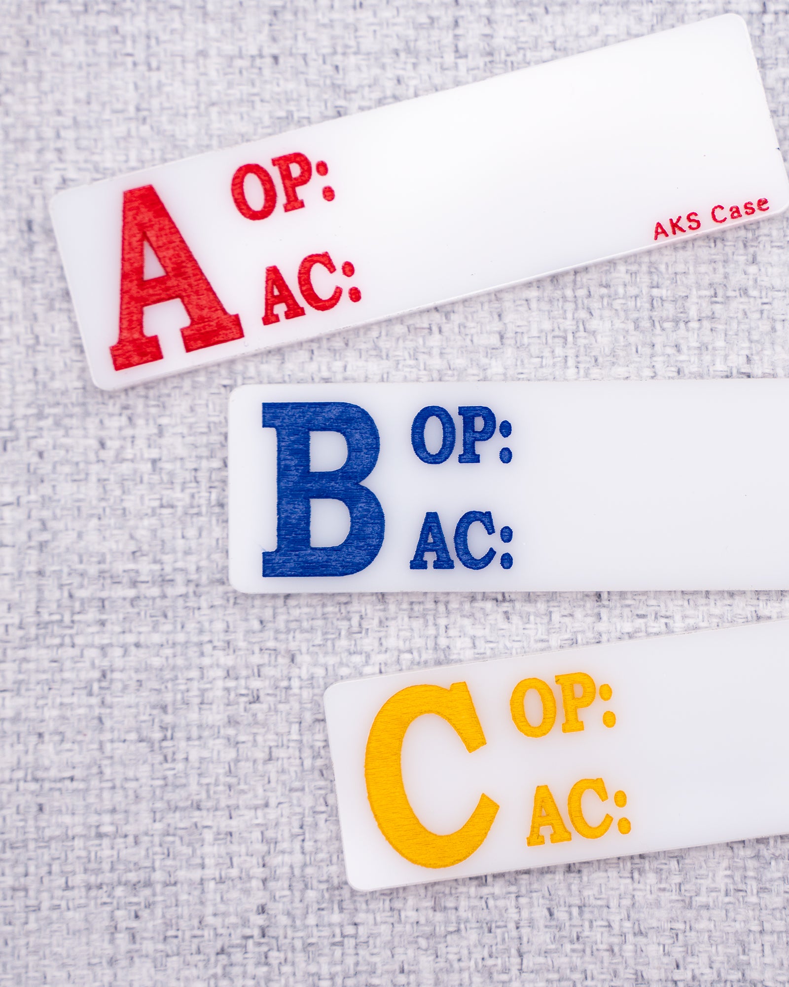 White Monitor Name Tags - Original