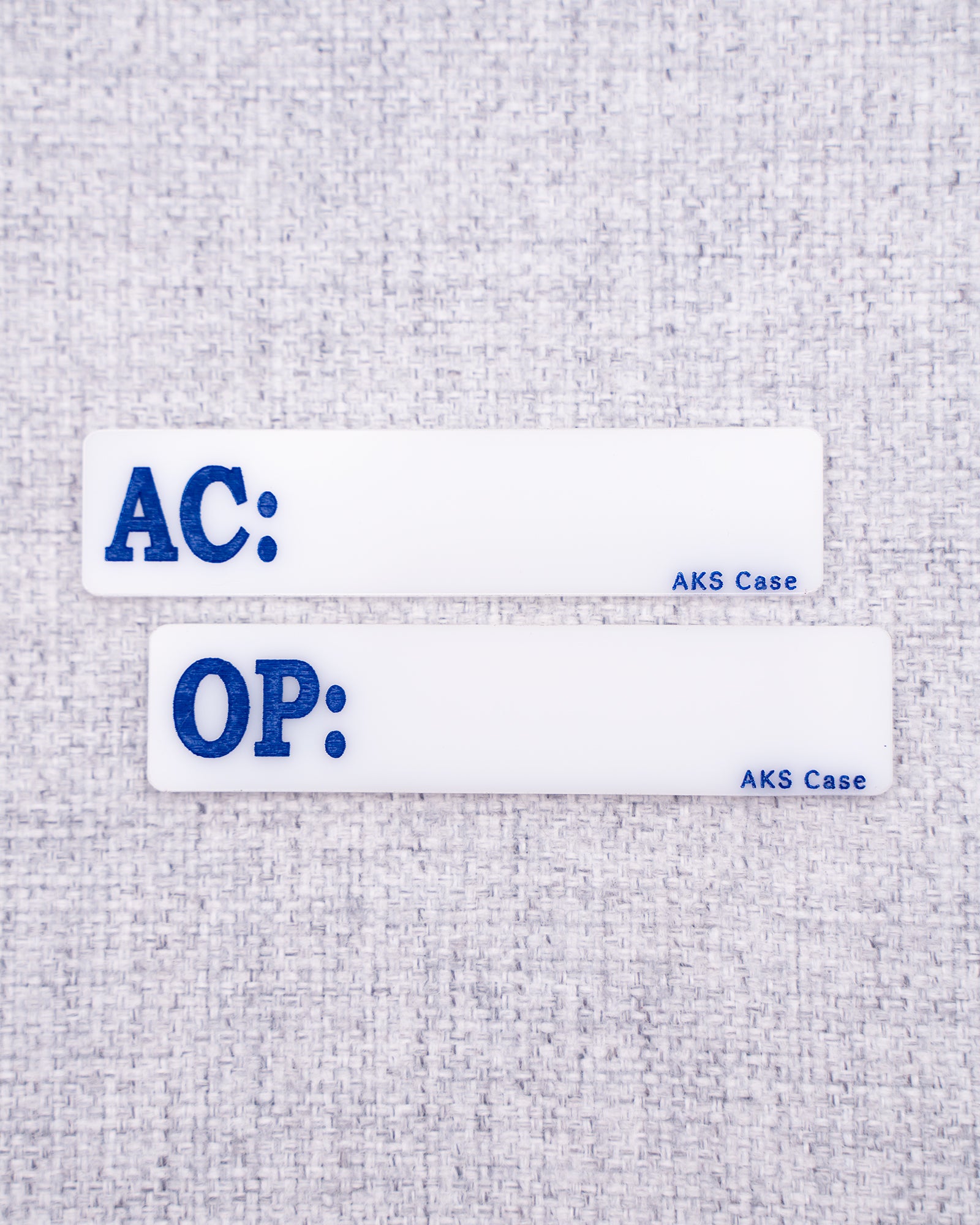 White Monitor Name Tags - AC & OP