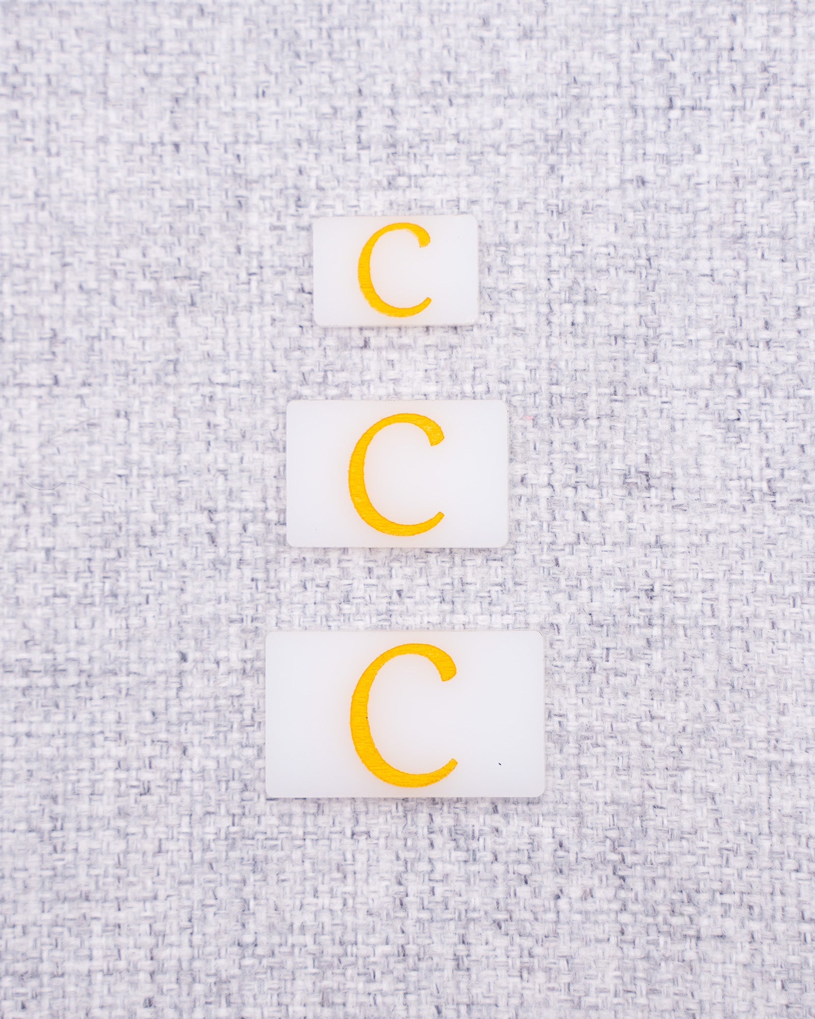 Camera Tags // White Acrylic