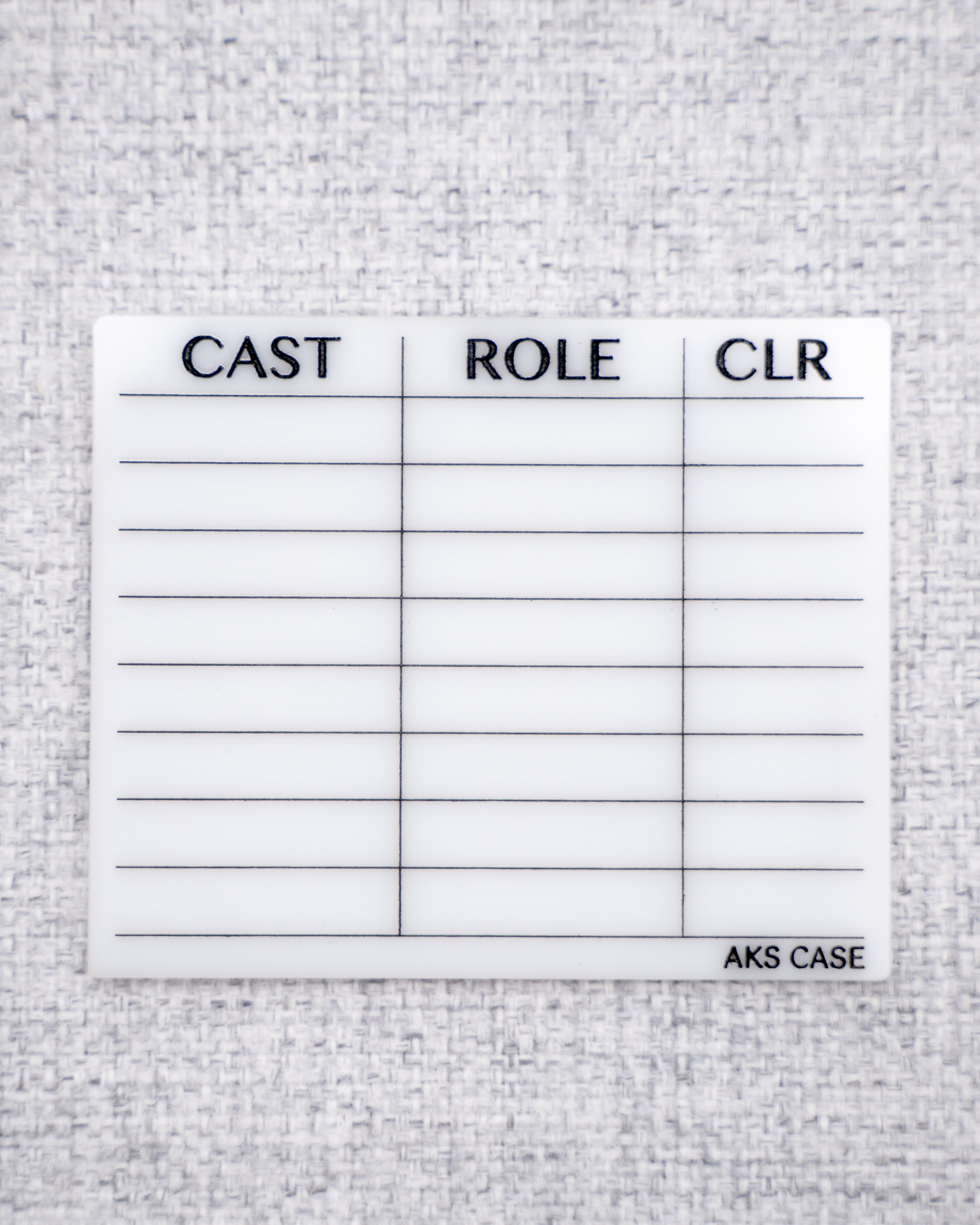 Talent Sheets // TV & Feature