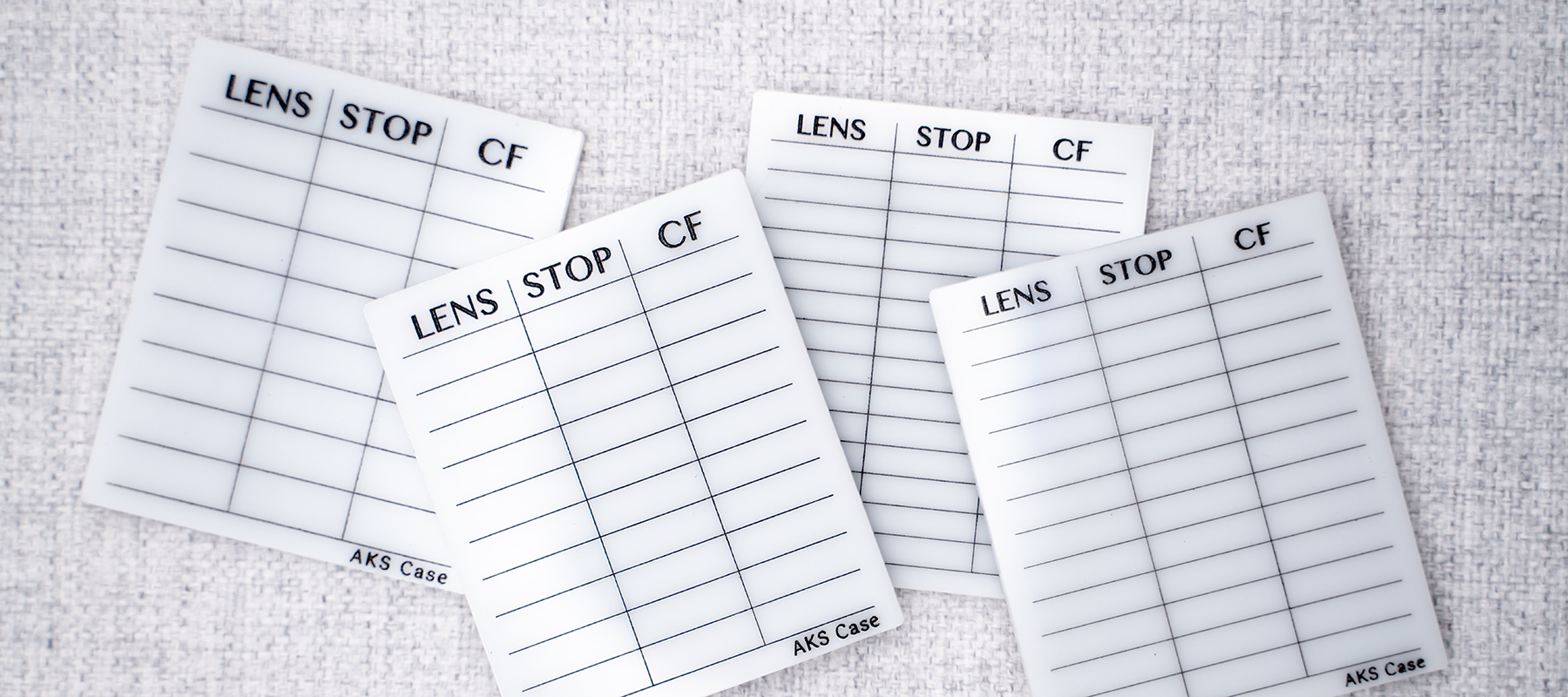 Various Lens Cheat Sheet Sizes