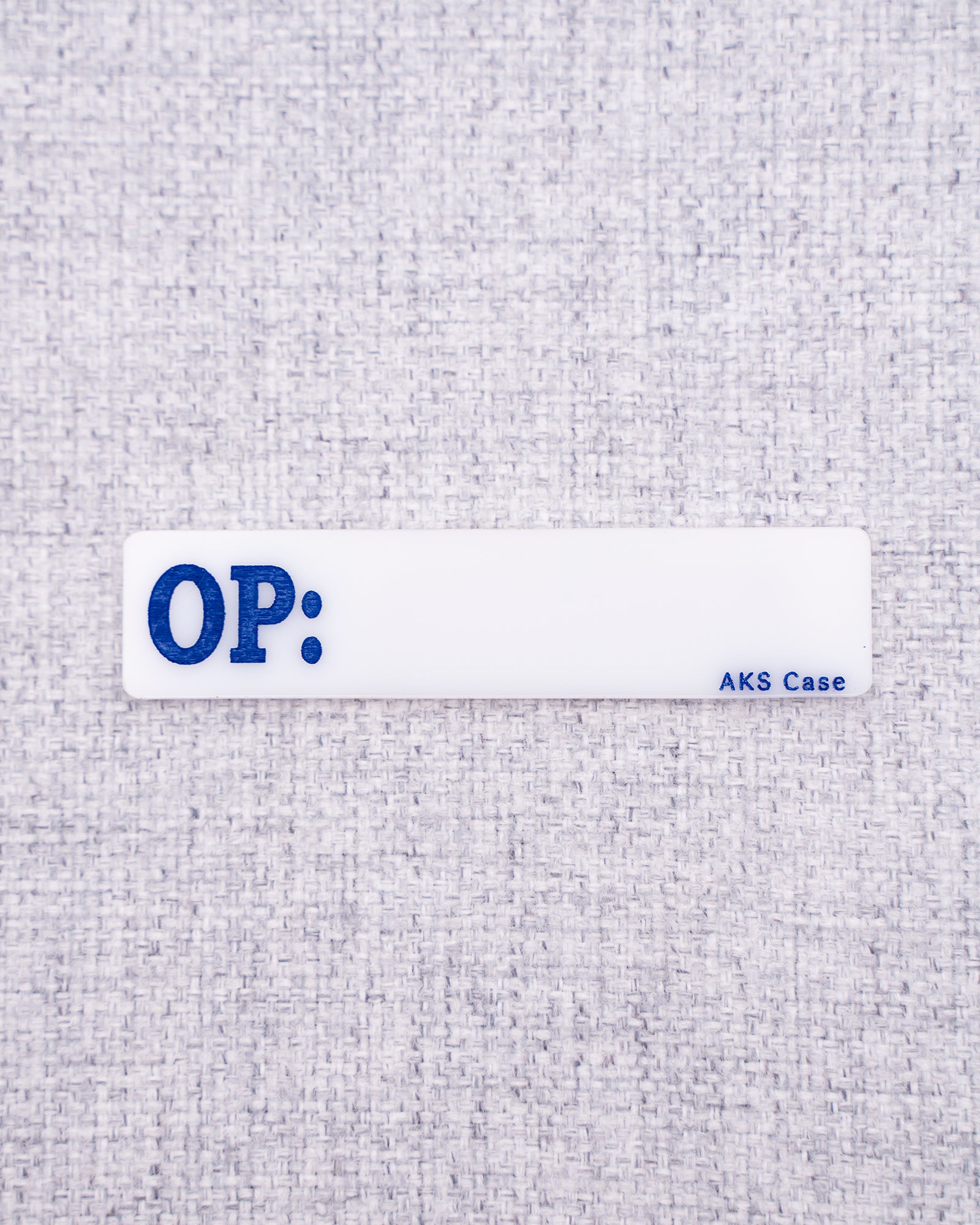 White Monitor Name Tags - OP