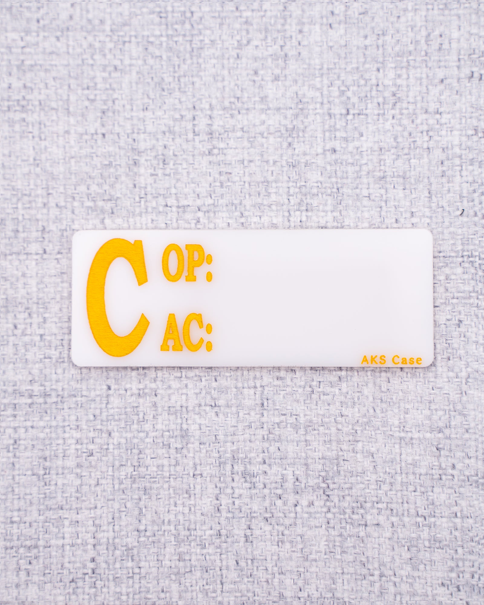 White Monitor Name Tags - Original