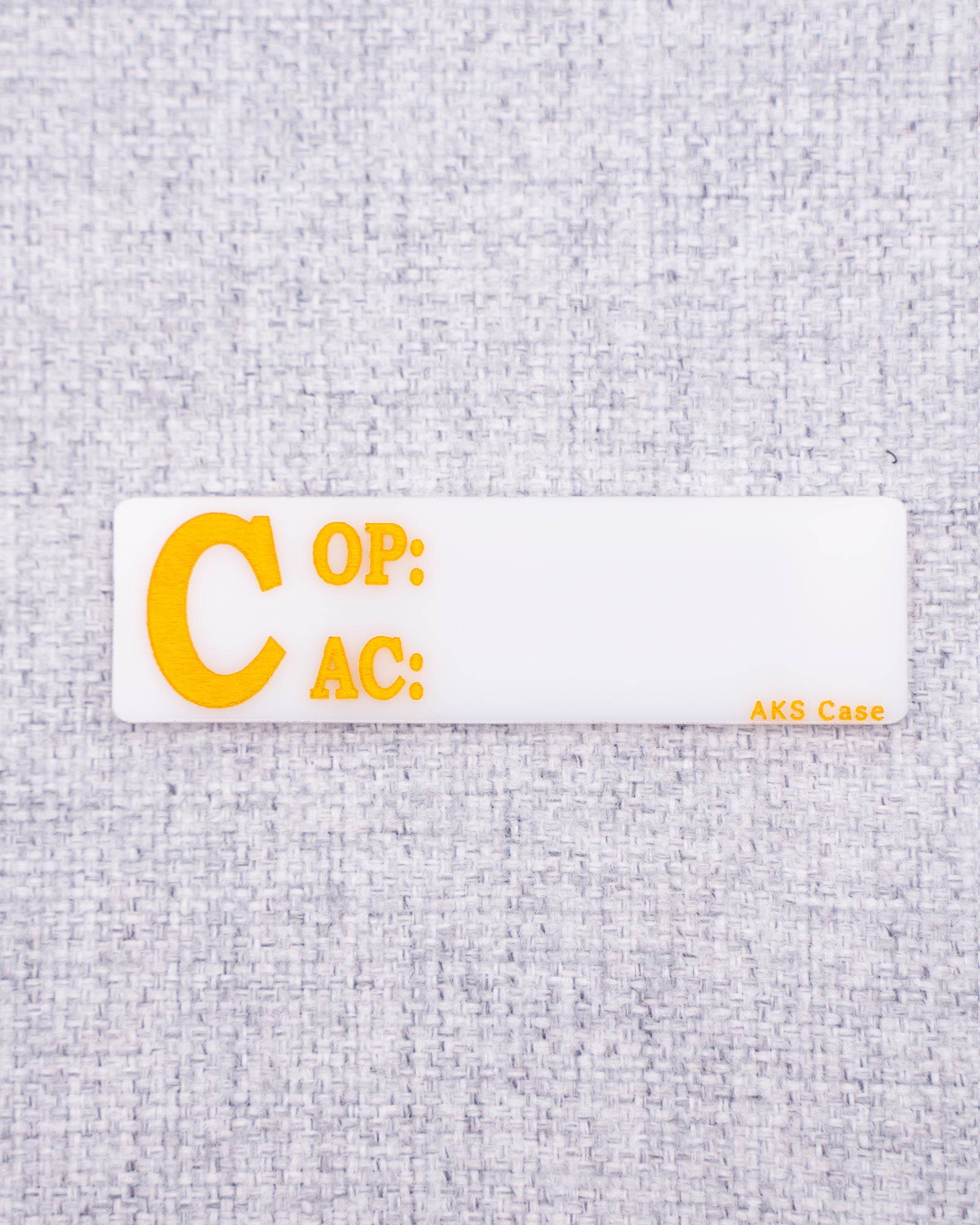 White Monitor Name Tags - Original