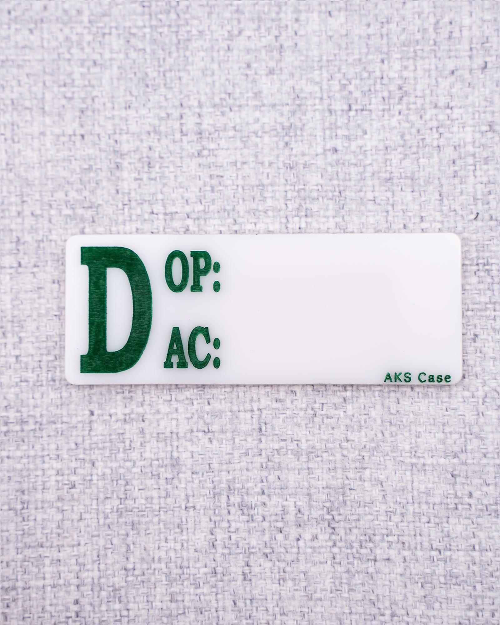 White Monitor Name Tags - Original