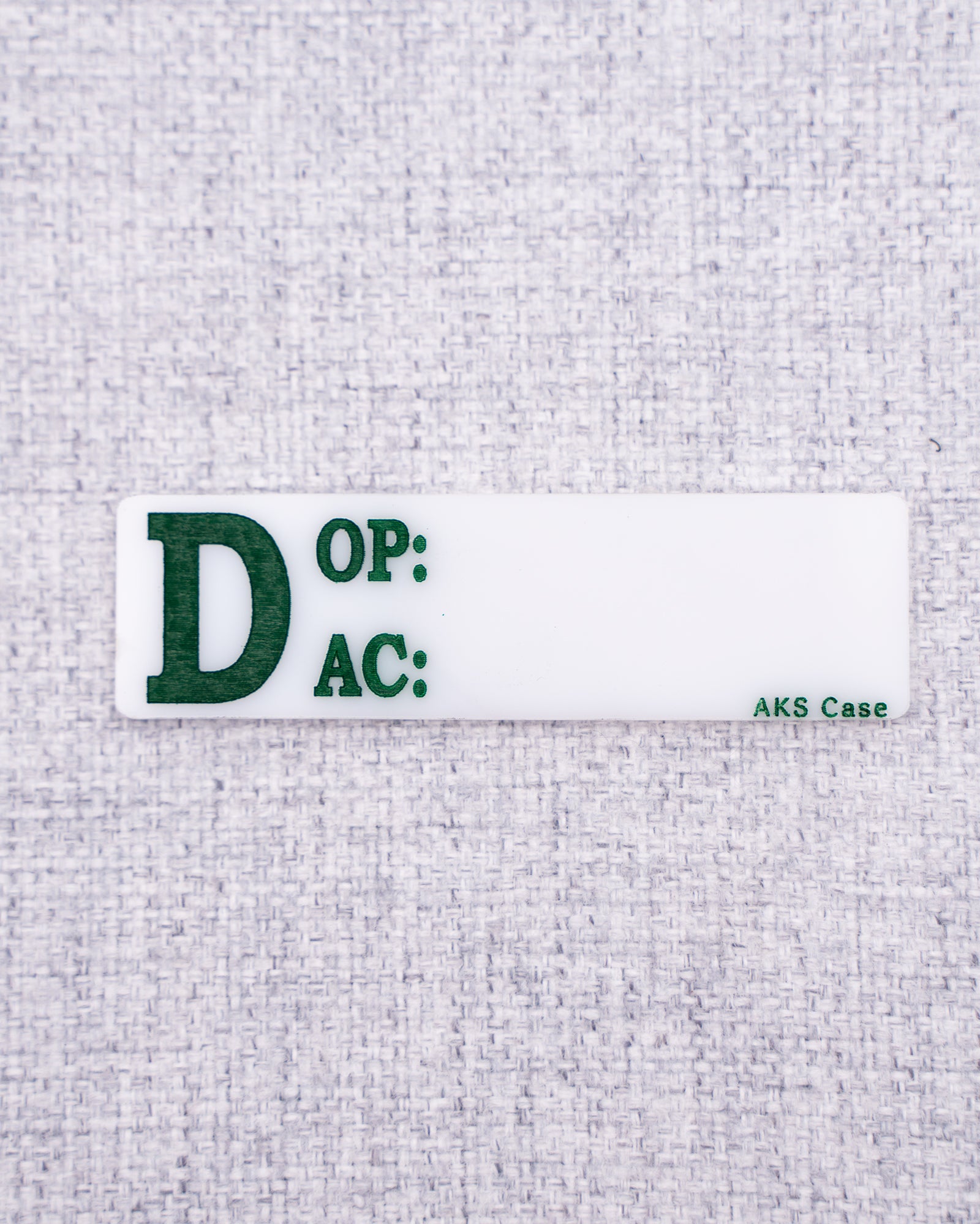 White Monitor Name Tags - Original