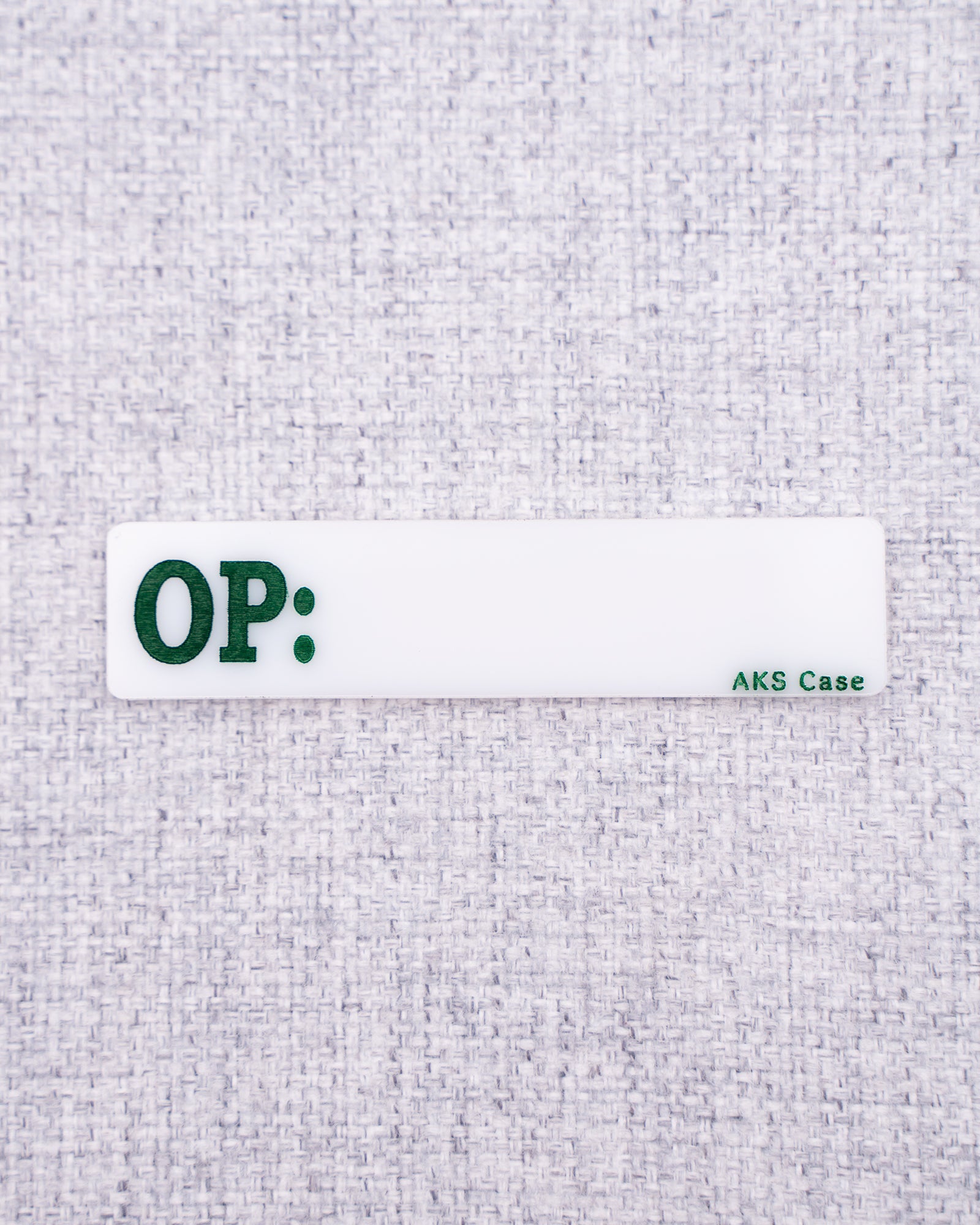 White Monitor Name Tags - OP