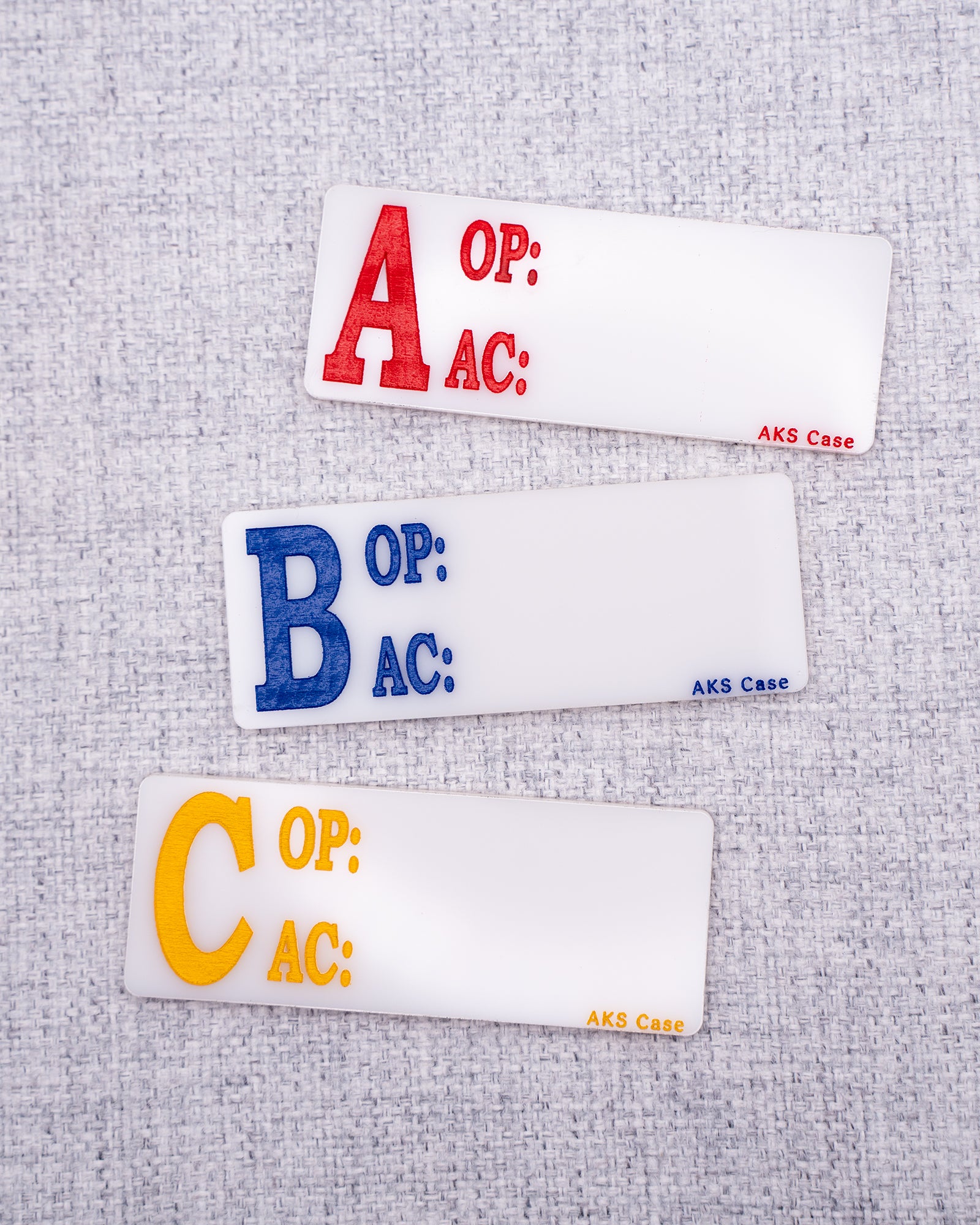 White Monitor Name Tags - Original